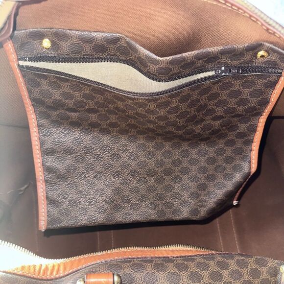 Authentic Vintage Celine Macadam Canvas Boston Travel Bag - Picture 11 of 16